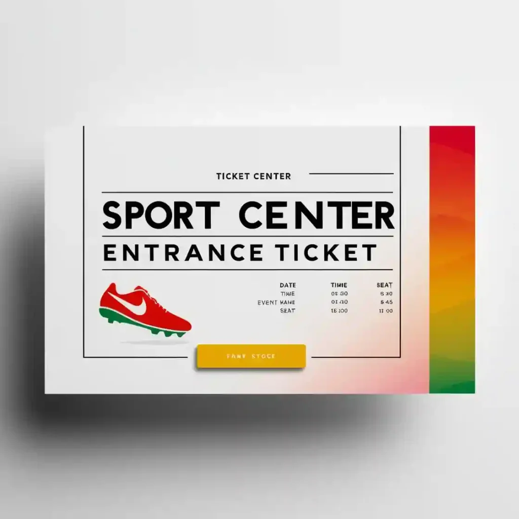 cetak tiket masuk sport center